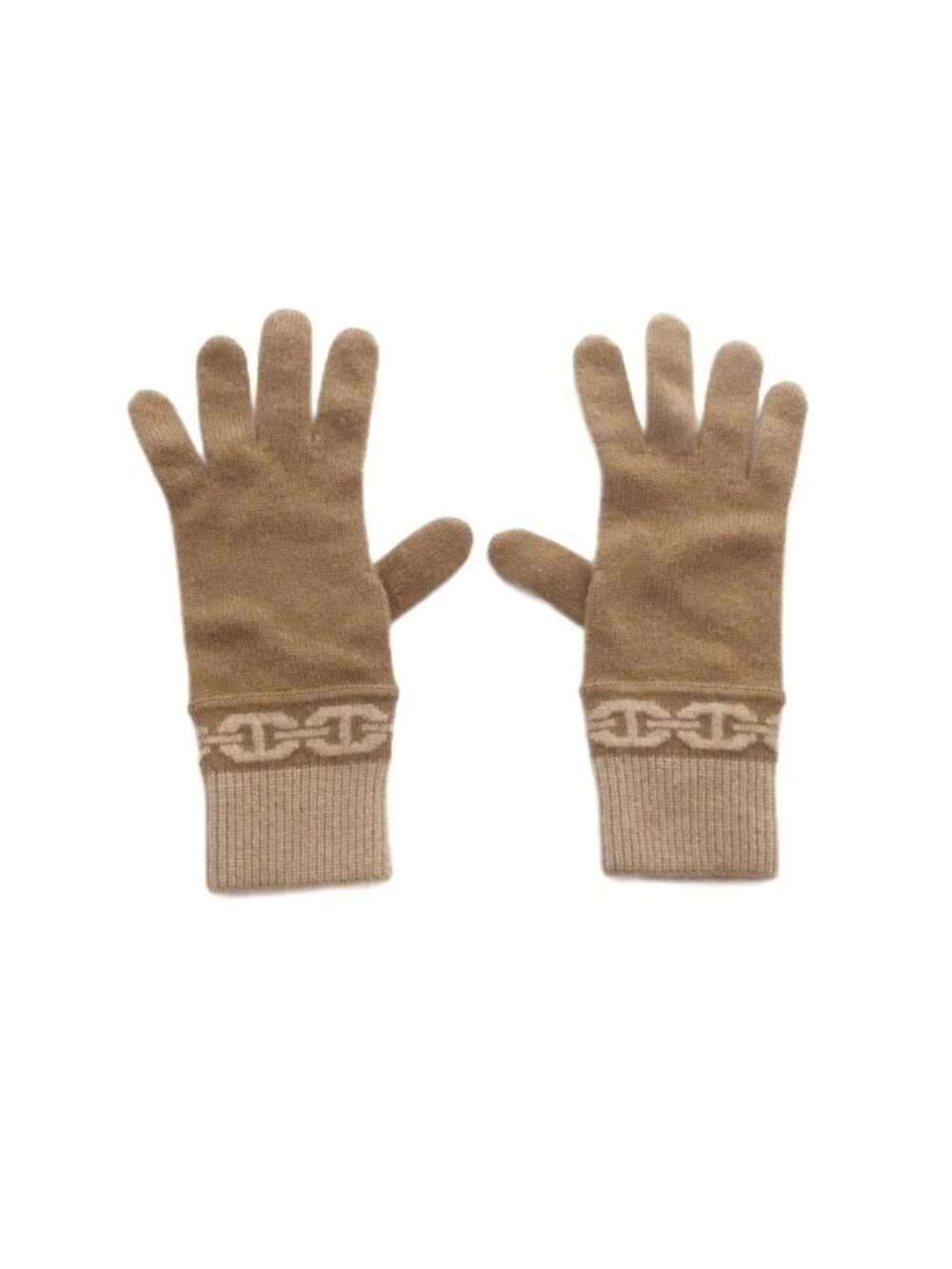 Hermes Heaven Chaine D'ancre Gloves Camel Cashmere RI